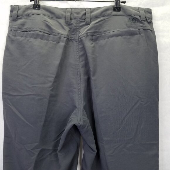 REI Adventures Pants Men's 36x32 Gray Cargo UPF 50+ Nylon Travel Hiking Outdoor - Picture 10 of 16